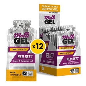 БИО Меден енергиен гел MelliGEL PRO Red Beet кутия (12бр)
