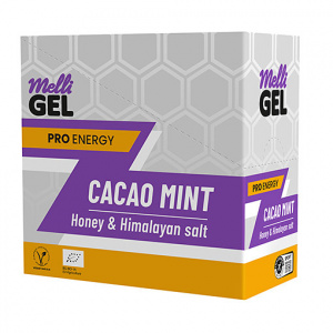 БИО Меден енергиен гел MelliGEL PRO CacaoMint кутия (12бр) - Img 3