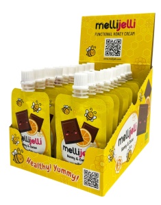 БИО меден крем MelliJelli Immuno+ (CacaoOrange) - 20 бр. кутия
