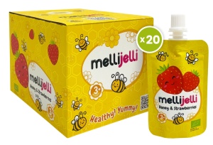 БИО меден крем MelliJelli Calm+ (с ягоди и маточина) - 20 бр.