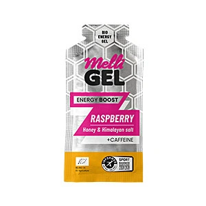 БИО Меден енергиен гел MelliGEL Raspberry + Caffeine кутия (12бр) - Img 2