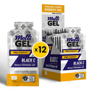 БИО Меден енергиен гел MelliGEL PRO Black C кутия (12бр)