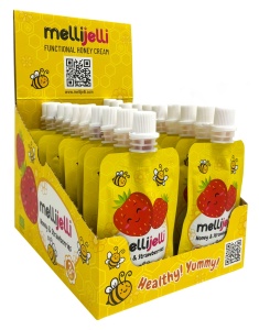 БИО меден крем MelliJelli Calm+ (Strawberry) - 20 бр. кутия