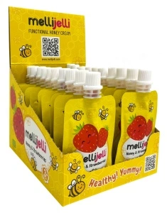 БИО меден крем MelliJelli Calm+ (Strawberry) - 20 бр. кутия