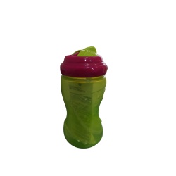 Cana biberon antiscurgere cu pai Nuvita 1456, Verde
