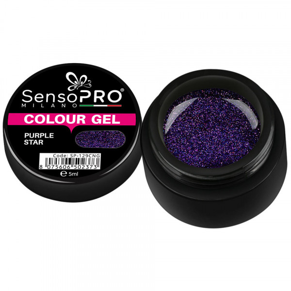 Gel UV Colorat Purple Star 5ml, SensoPRO Milano