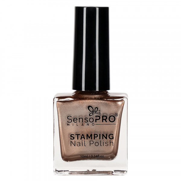 Lac de Unghii pentru Stampila, SensoPRO Milano, Metallic Gold 10ml