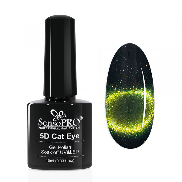 Oja Semipermanenta Cat Eye Gel 5D SensoPRO 10ml, #04 Star Dust