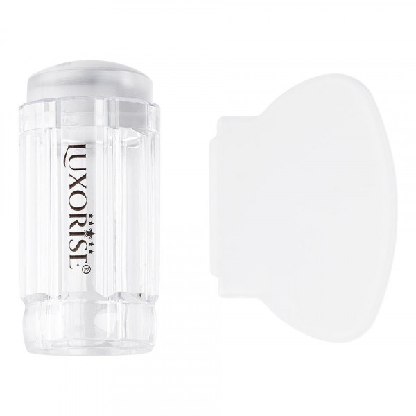 Stampila Unghii Silicon cu Racleta, Crystal Clear LUXORISE