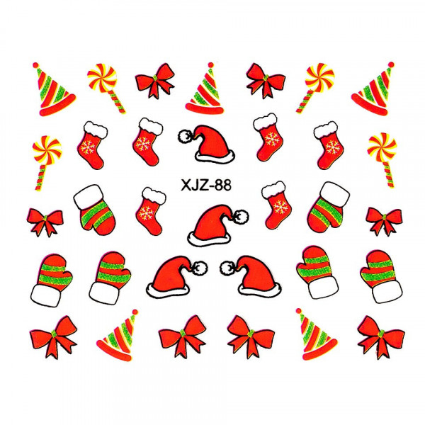 Sticker 3D Unghii LUXORISE, Christmas Wear XJZ-88