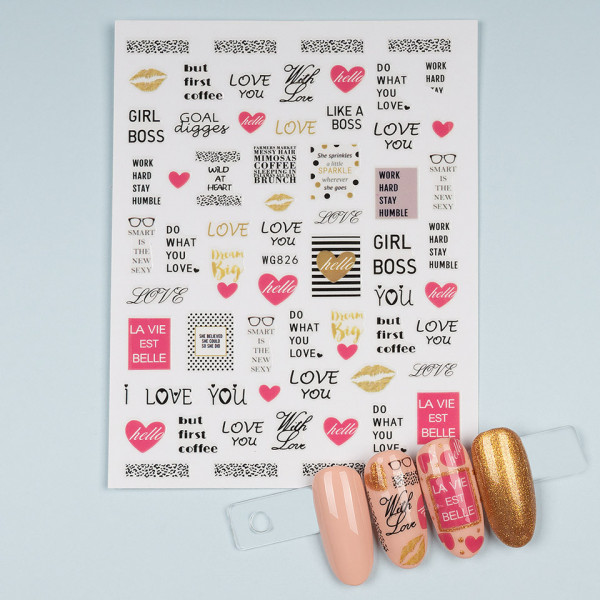 Abtibild Unghii SensoPRO Milano Love Queen, model WG826