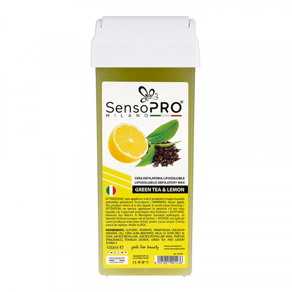 Ceara Epilat Unica Folosinta SensoPRO Milano, Rezerva Green Tea si Lemon 100 ml