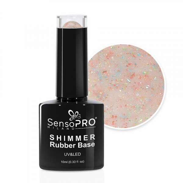 Shimmer Rubber Base SensoPRO Milano - #37 Spotted Serenade, 10ml