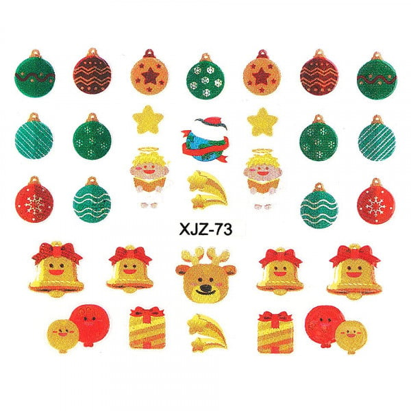Sticker 3D Unghii LUXORISE, Christmas Colors XJZ-73