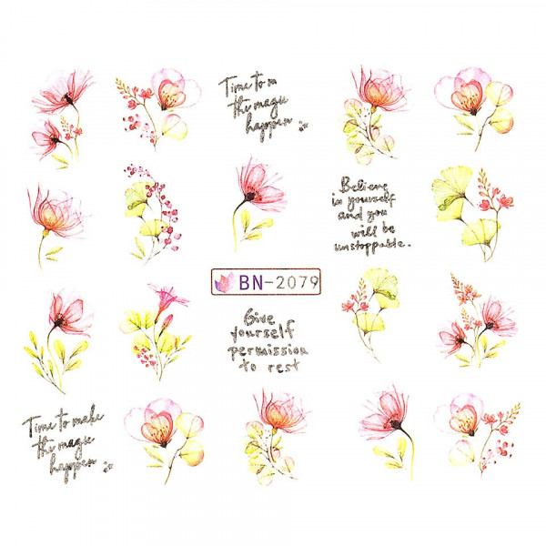 Tatuaj Unghii LUXORISE Magic Flowers, BN-2079