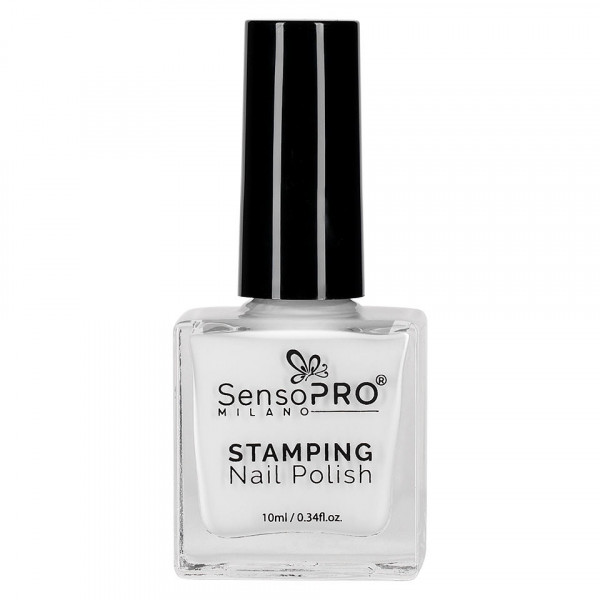 Lac de Unghii pentru Stampila, SensoPRO Milano, White 10ml