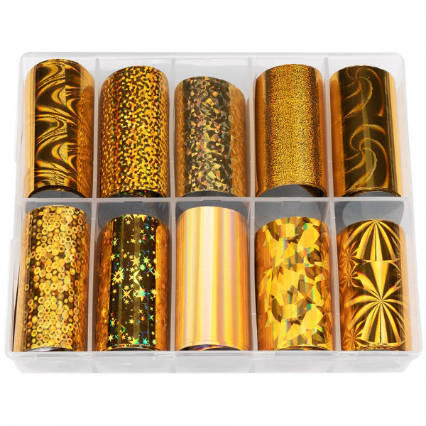 Set Folii Transfer LUXORISE Gold Opulence, 10 buc