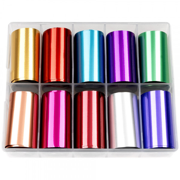 Set Folii Transfer LUXORISE Rainbow Mirror, 10 buc