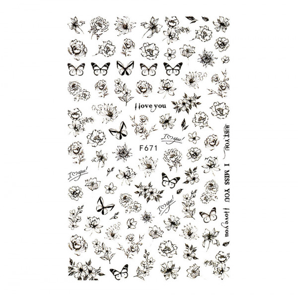 Abtibild Unghii SensoPRO Milano Eclipse Butterfly, model F671