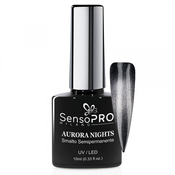 Oja Semipermanenta Aurora Nights SensoPRO Milano 10ml, Night Sparkle 18