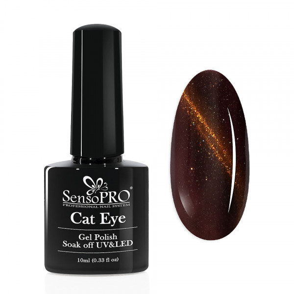 Oja Semipermanenta Cat Eye SensoPRO 10ml - #042 Energetic Brown