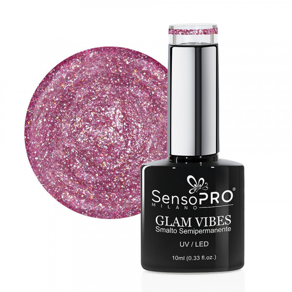 Oja Semipermanenta Glam Vibes SensoPRO Milano 10ml, Rosy Fantasy #28