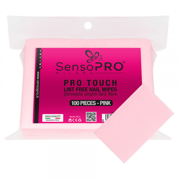 Servetele Unghii Pro Touch - SensoPRO Milano, Pink, 100 buc