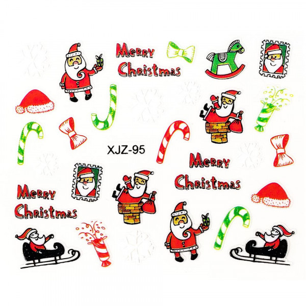 Sticker 3D Unghii LUXORISE, Christmas Night XJZ-95
