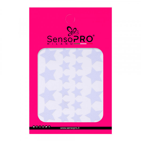 Sticker Sablon Nail Art SensoPRO Milano, Stars Shapes