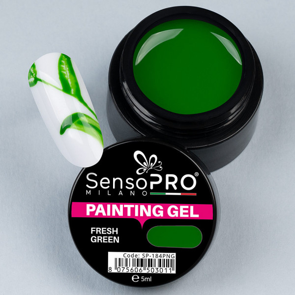 Gel UV Pictura Unghii Fresh Green 5ml, SensoPRO Milano