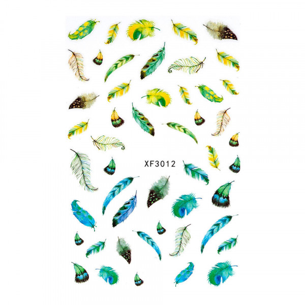 Abtibild Unghii SensoPRO Milano, Colorful Feather XF3012