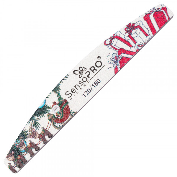 Pila Unghii Semiluna 120/180 Winter Edition - SensoPRO Milano, Santa's Joy