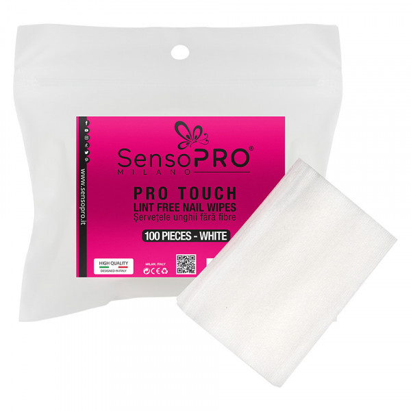 Servetele Unghii Pro Touch - SensoPRO Milano, White, 100 buc