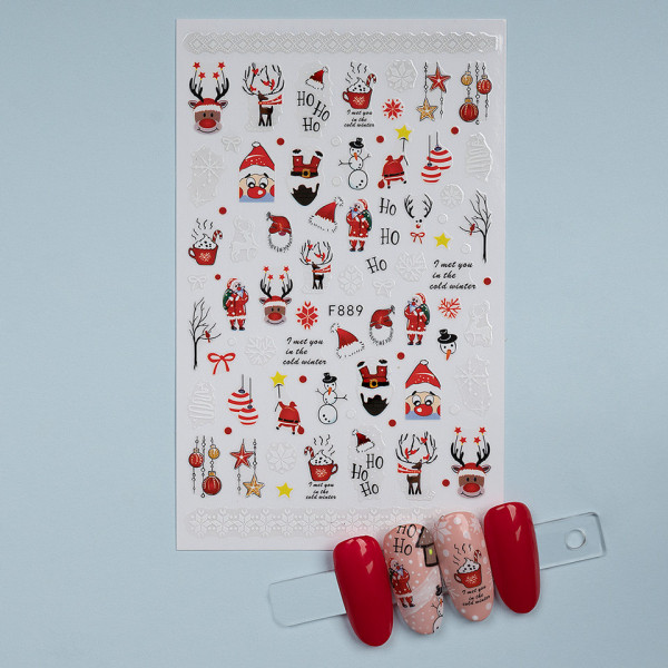 Abtibild Unghii SensoPRO Milano, Wild Christmas F889