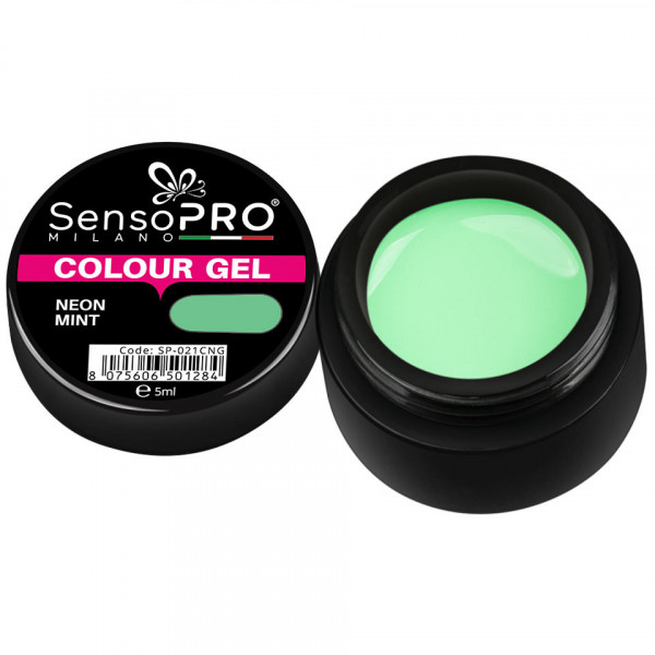 Gel UV Colorat Neon Mint 5ml, SensoPRO Milano