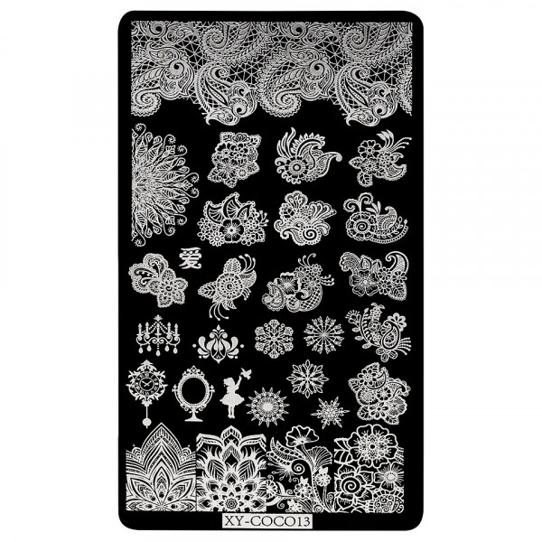 Matrita Metalica Stampila Unghii LUXORISE, Precious Parade XY-COCO13
