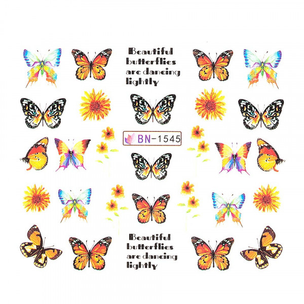Tatuaj unghii LUXORISE, Butterfly BN-1545