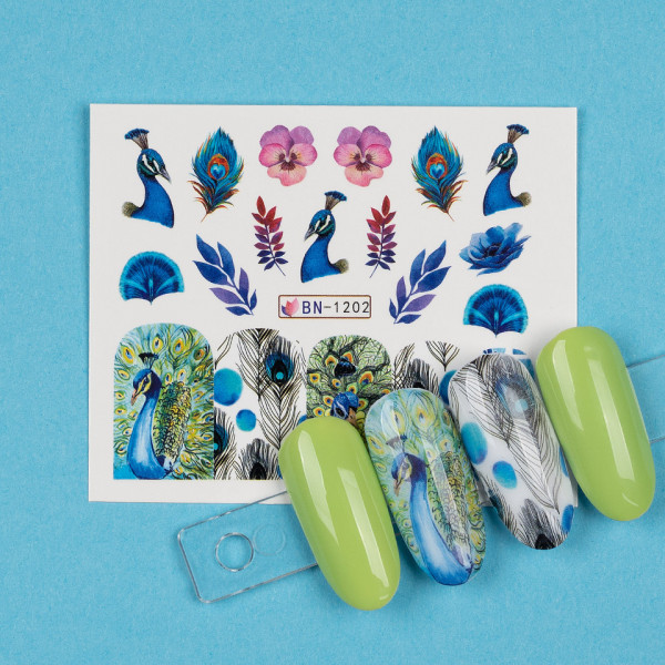 Tatuaj Unghii LUXORISE Peacock Way, BN-1202