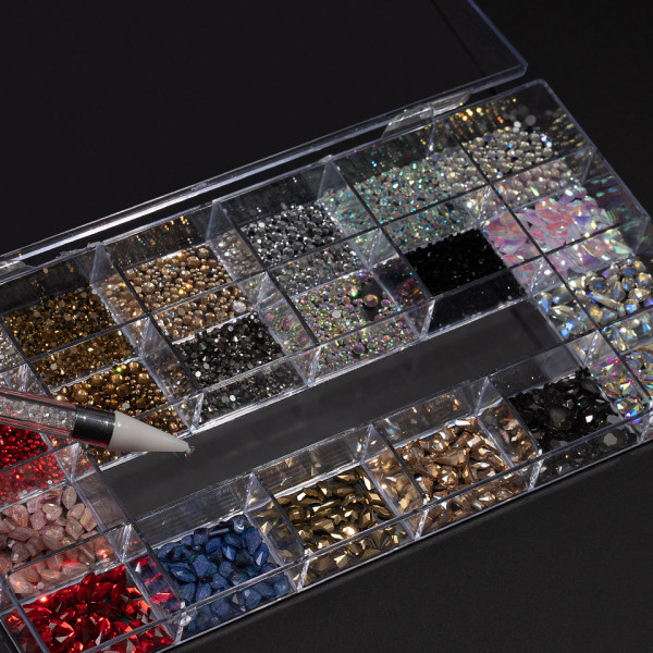 Cristale Unghii Crystal Blossom LUXORISE, Set 20 modele