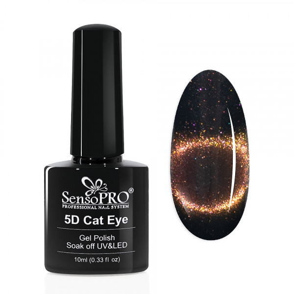 Oja Semipermanenta Cat Eye Gel 5D SensoPRO 10ml, #14 Solar