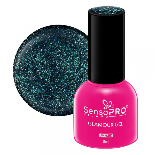 Oja Semipermanenta Glamour Gel SensoPRO Milano 8ml, Emerald Palace #57