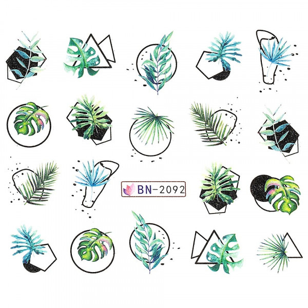 Tatuaj Unghii LUXORISE Exotic Leaves, BN-2092