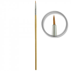 Pensula nail art profesionala nr. 2, linii fine, french - Wood Stick
