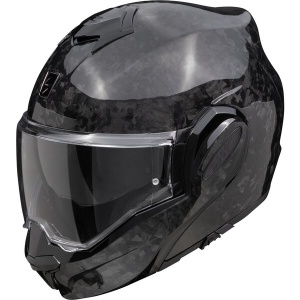 Casca modulara flip-back SCORPION EXO-TECH EVO ONYX SOLID CARBON
