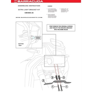 Kit suport proiectoare BARRACUDA CF MOTO MT450 - Img 3