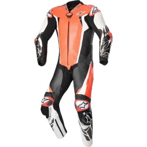 Combinezon de piele 1 piesa ALPINESTARS RACING ABSOLUTE V2 54 Rosu fluo/Alb/Negru - Img 4