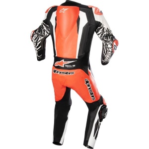 Combinezon de piele 1 piesa ALPINESTARS RACING ABSOLUTE V2 54 Rosu fluo/Alb/Negru - Img 5