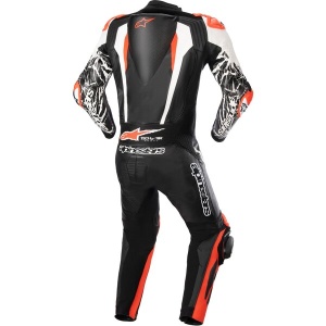 Combinezon de piele 1 piesa ALPINESTARS RACING ABSOLUTE V2 54 Rosu fluo/Alb/Negru - Img 2