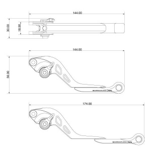 Kit manete frana si ambreiaj BARRACUDA - KTM DUKE 125/200/390 (2011-2023) - Img 3
