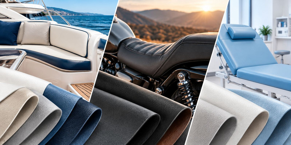 Discover Bibtex artificial leather in a wide range of colors, thicknesses, and textures. Our collection includes felt-backed and durable cotton-backed artificial leather, suitable for furniture, home interiors, offices, and commercial spaces.  Made from polyurethane, Bibtex artificial leather combines an attractive appearance, durability, and versatile use for different upholstery projects.